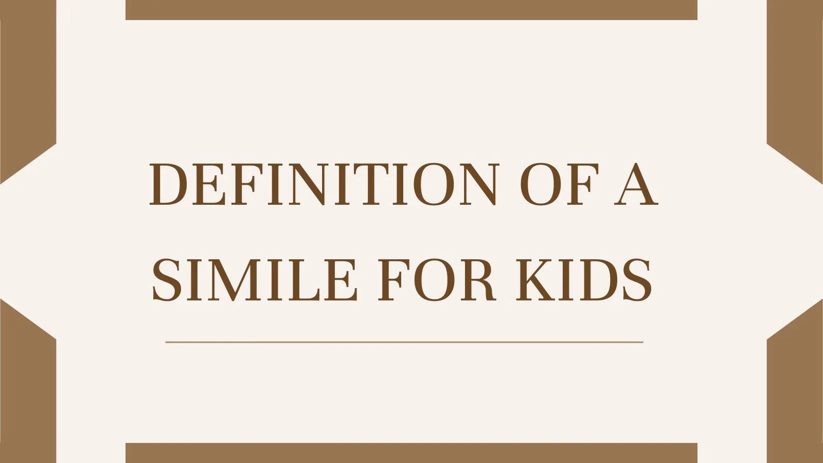 Definition of a Simile for Kids