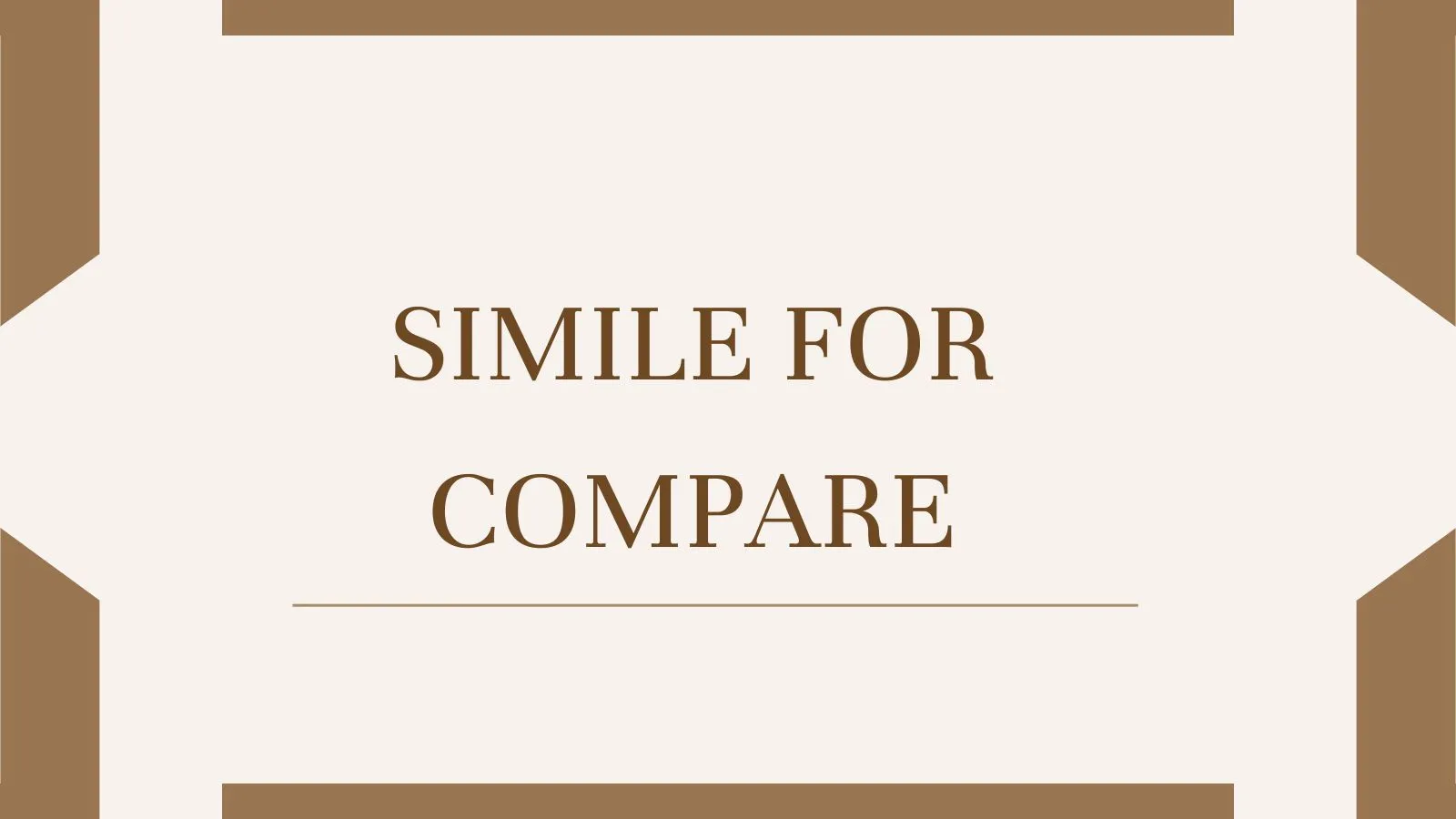Simile for Compare