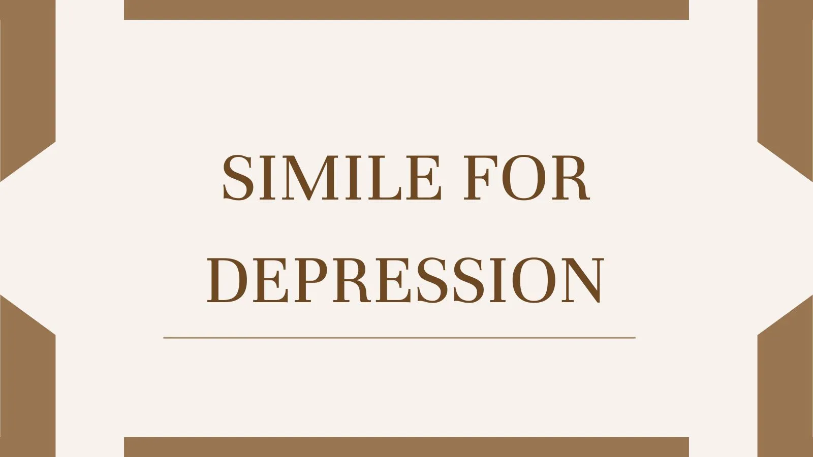 Simile for Depression