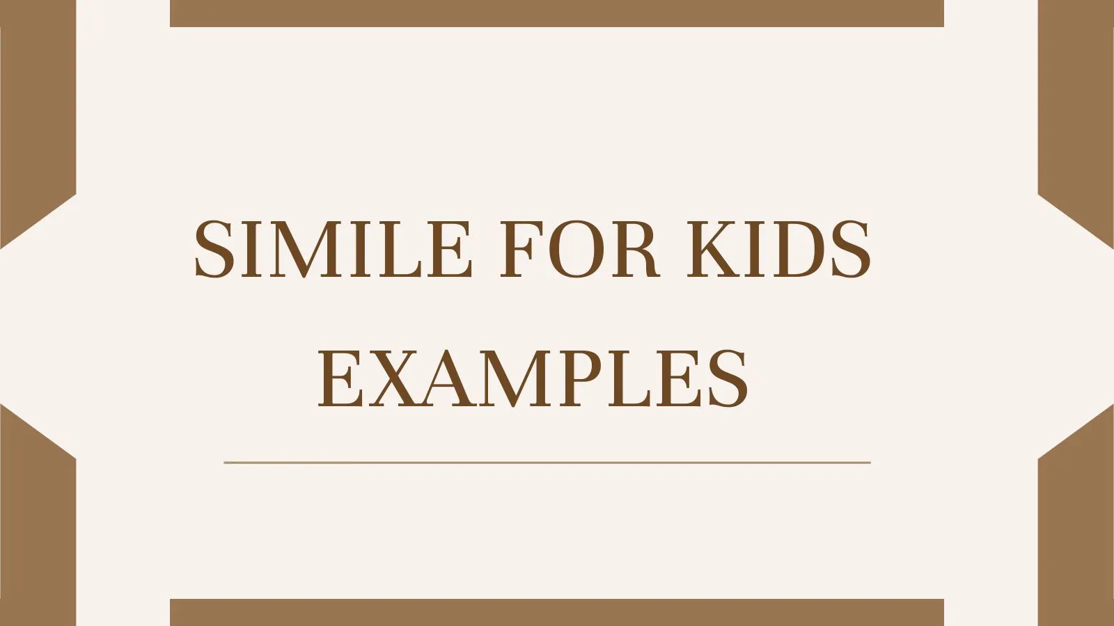 Simile for Kids Examples