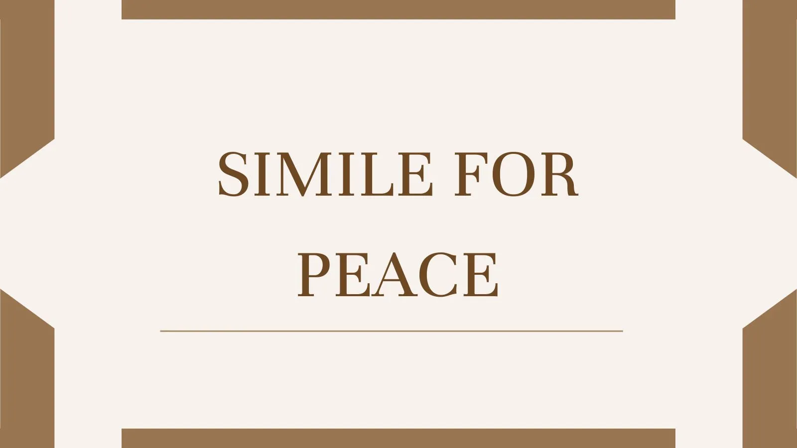 Simile for Peace