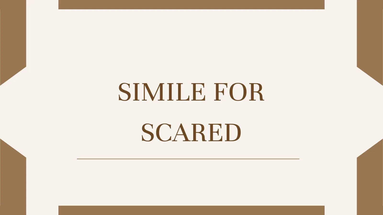 Simile for Scared