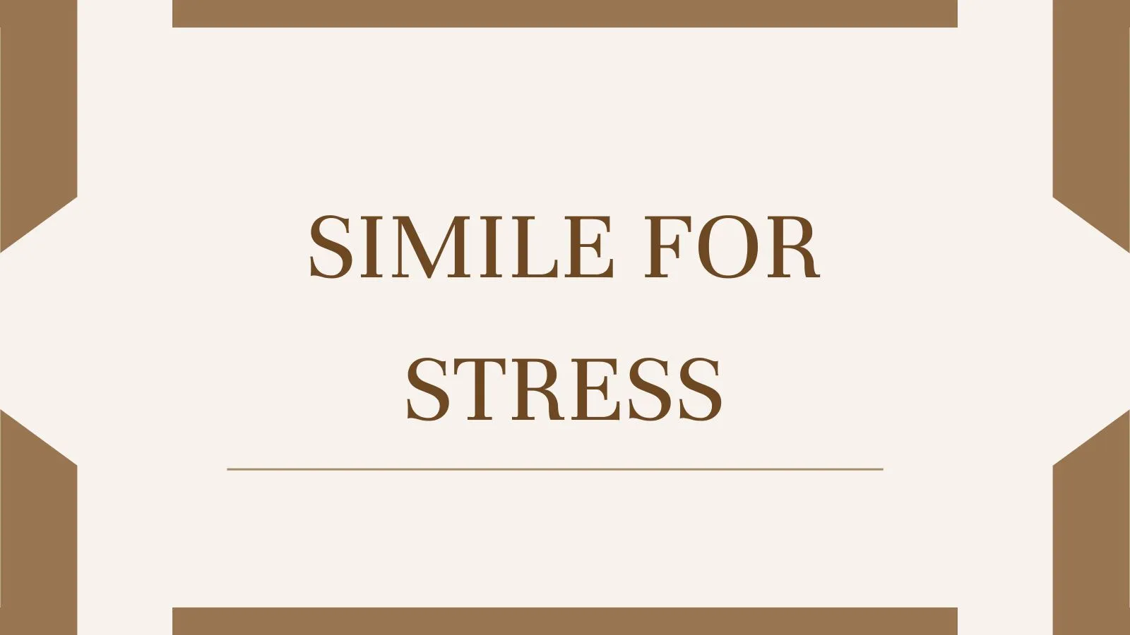 Simile for Stress