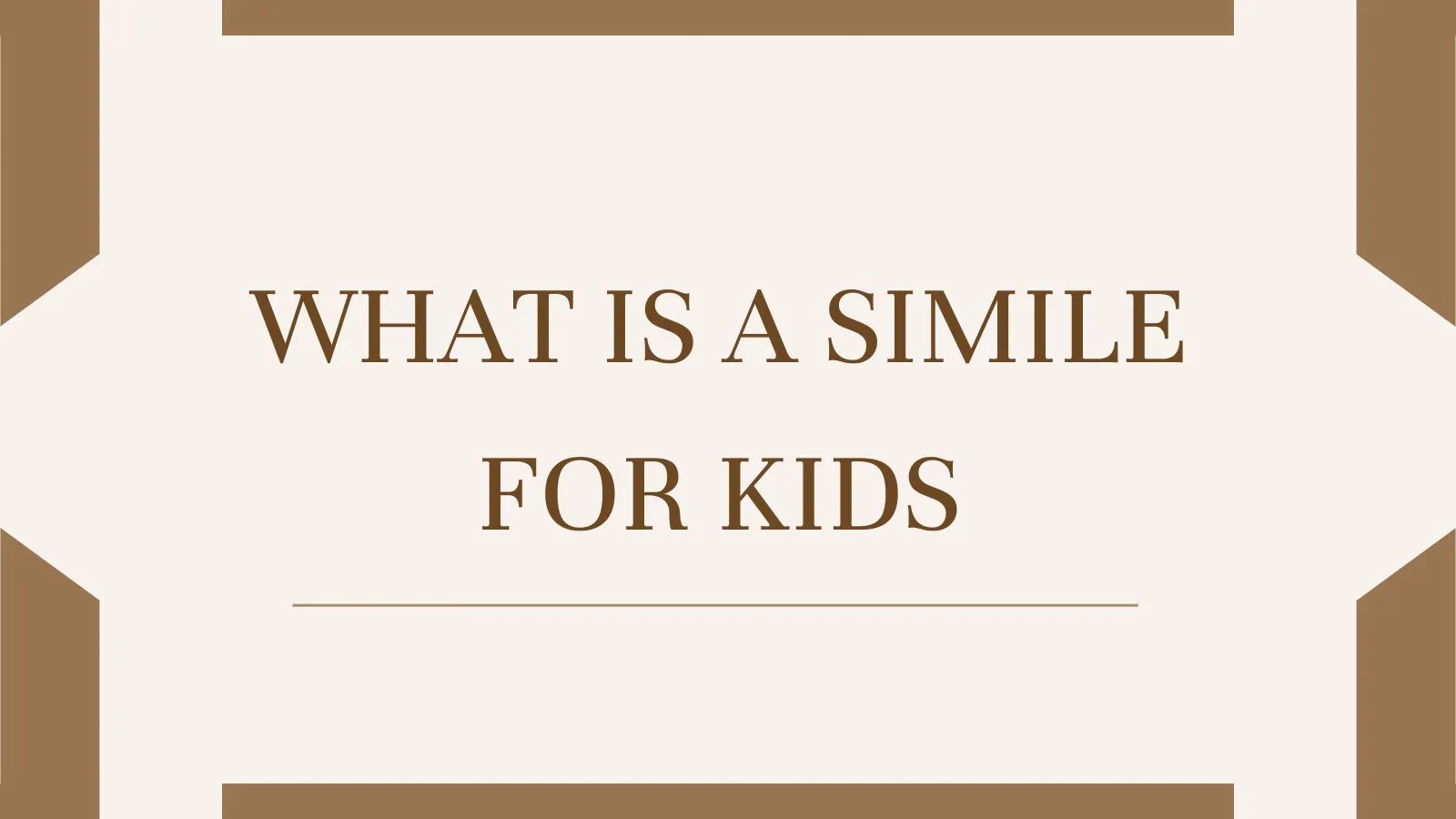 What is a Simile for Kids