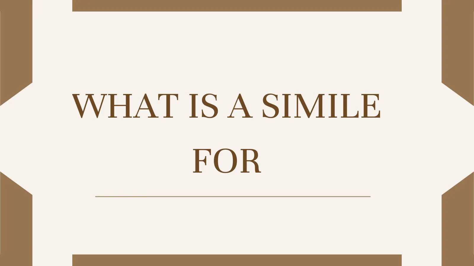What is a Simile for