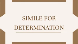 Simile for Determination