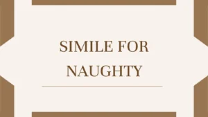 Simile for Naughty