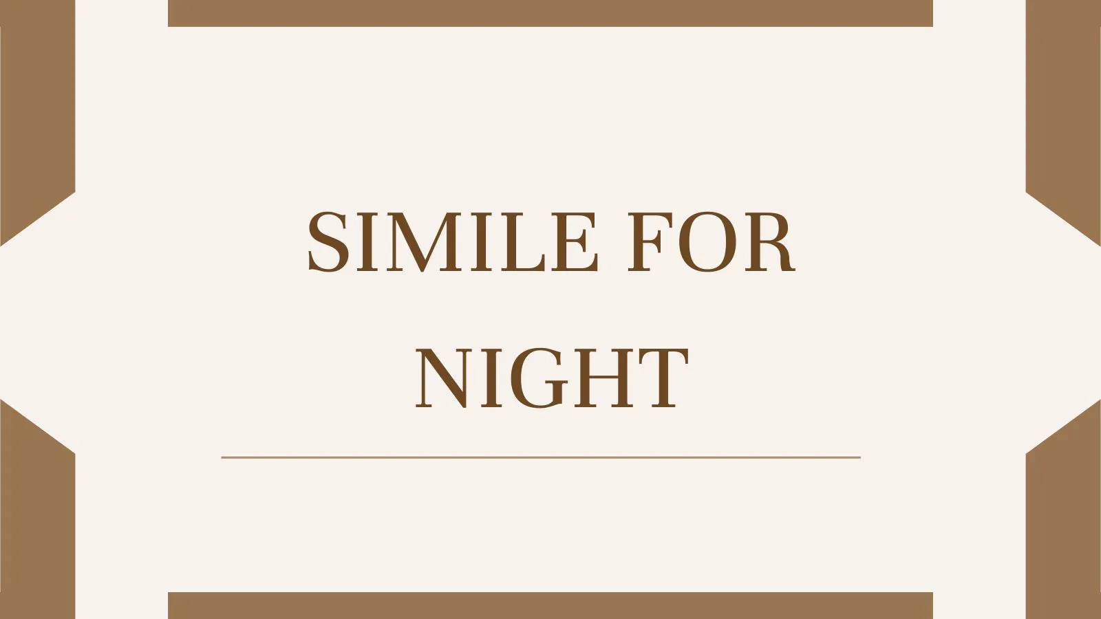 Simile for Night