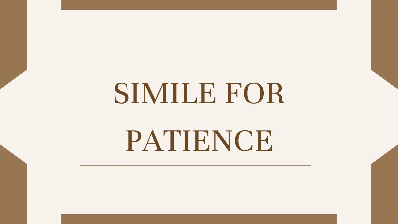 Simile for Patience