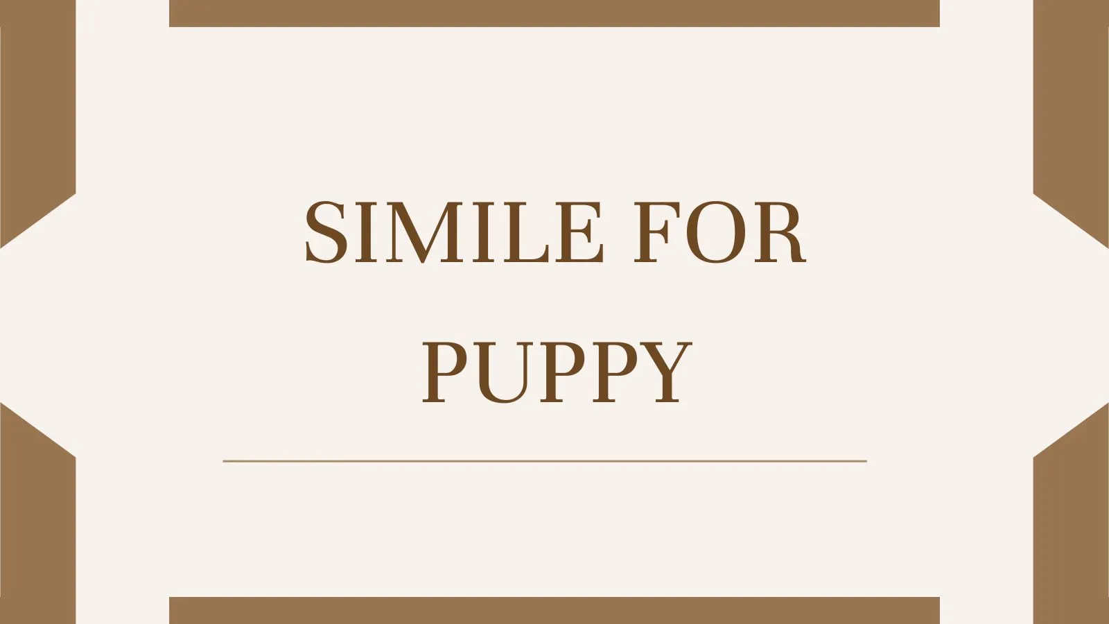 Simile for Puppy