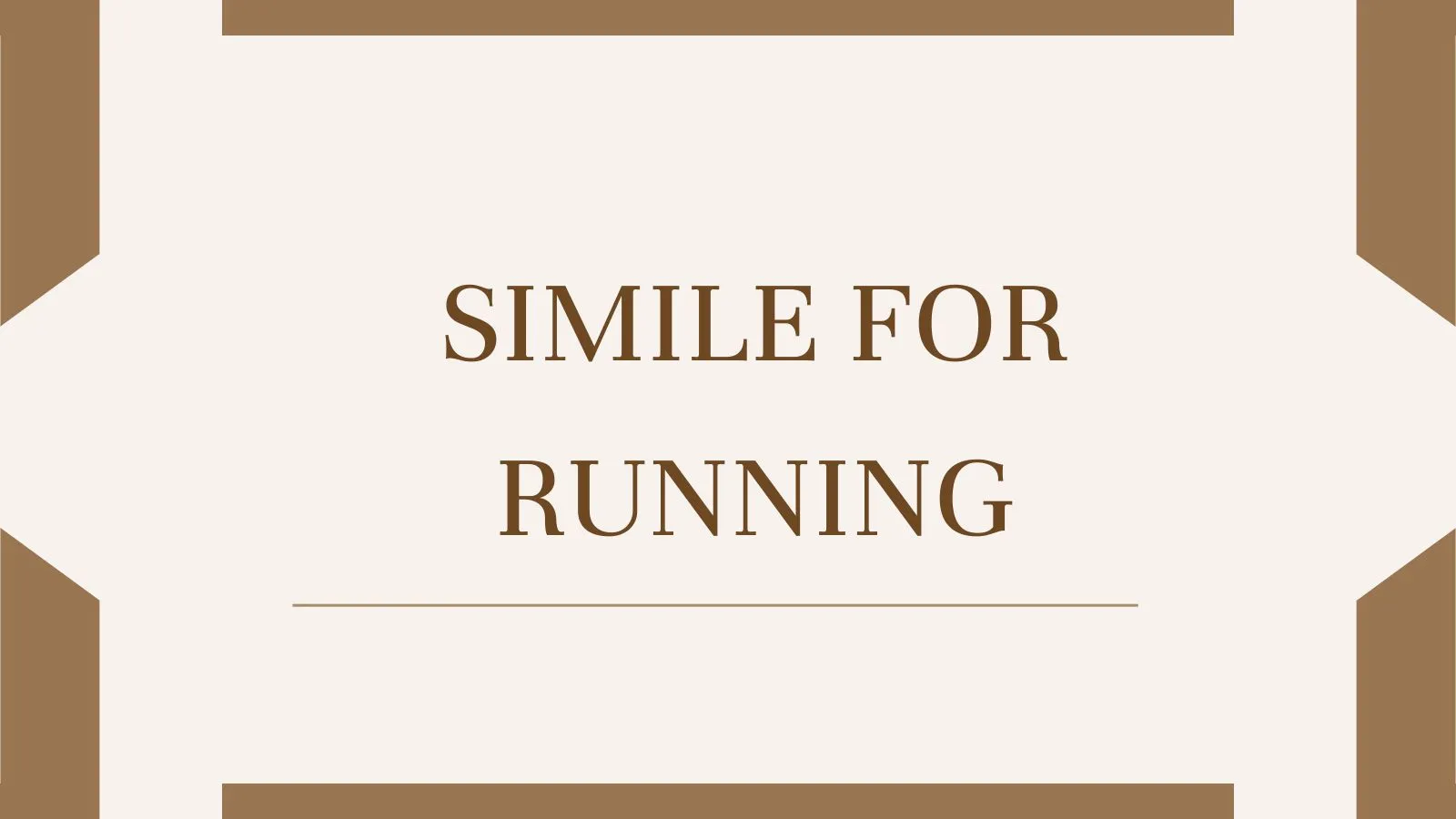 Simile for Running