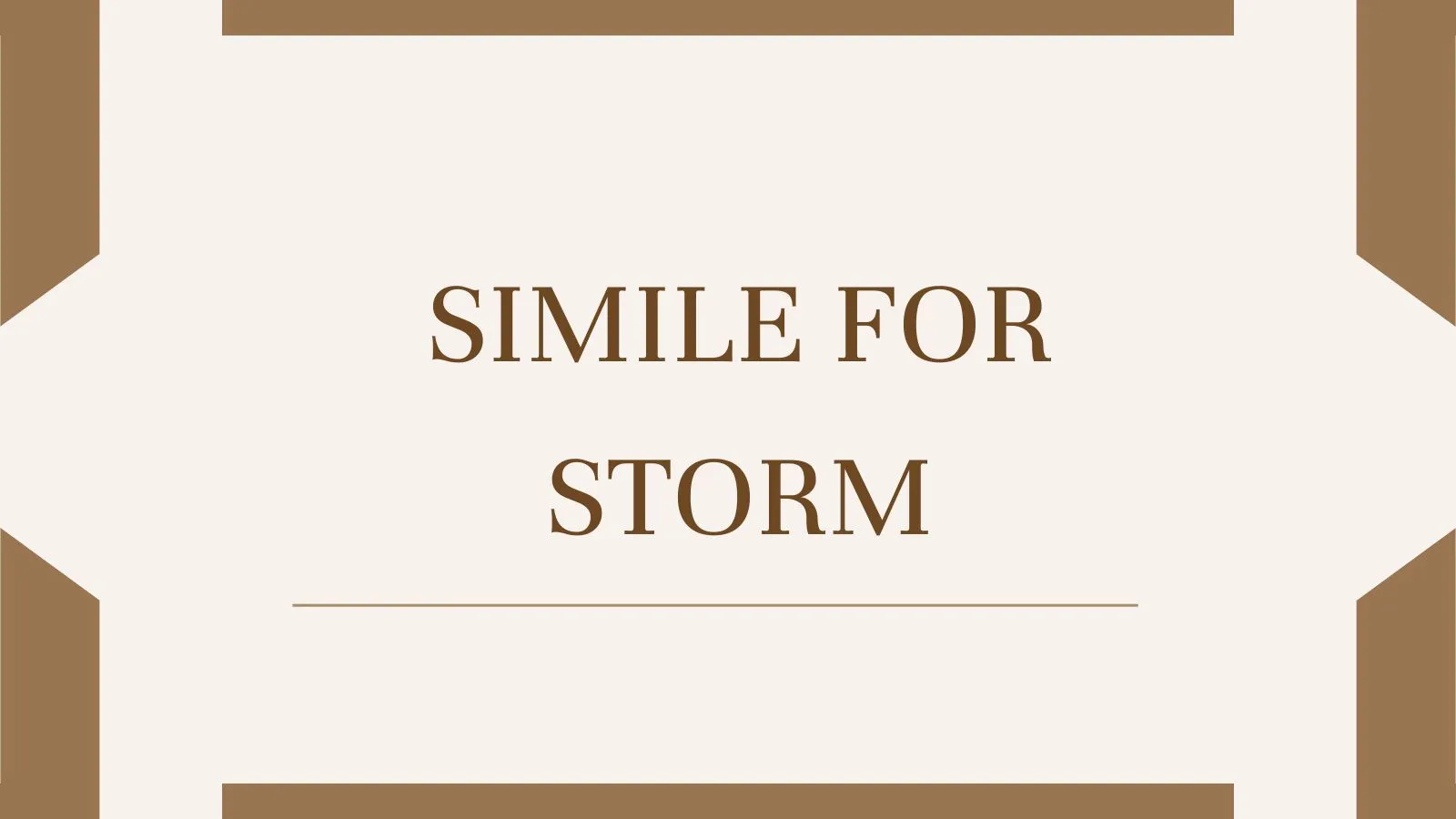 Simile for Storm
