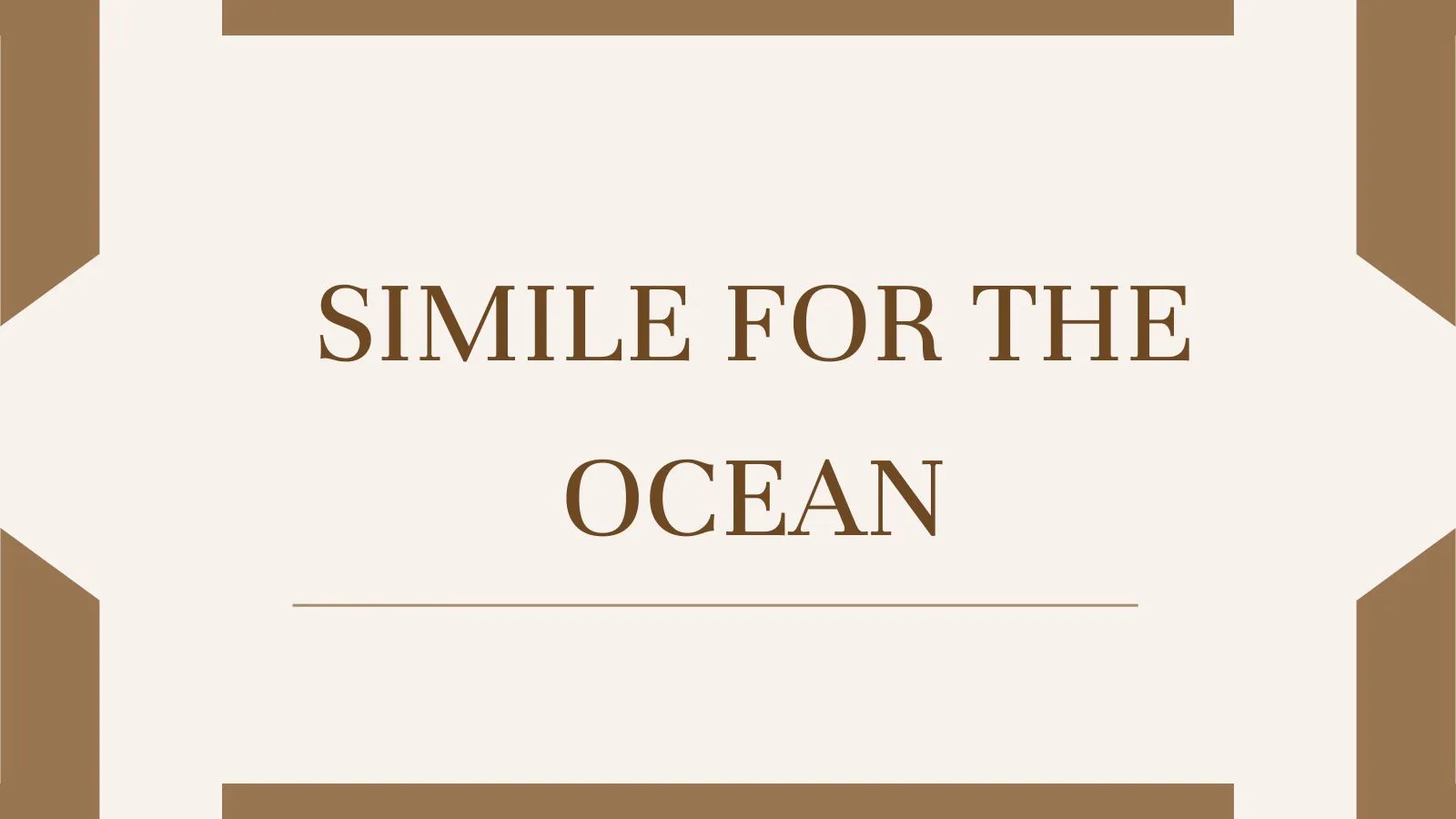 Simile for The Ocean