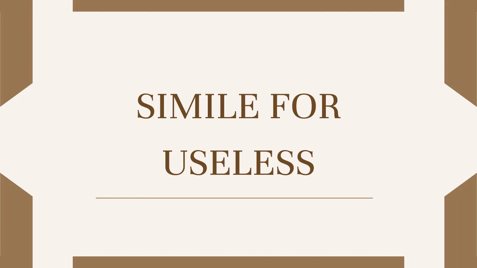Simile for Useless
