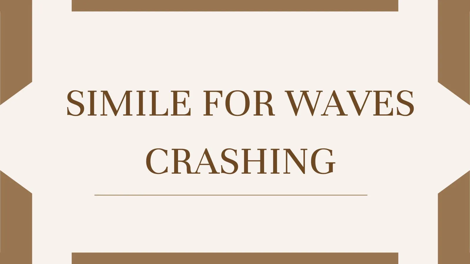 simile for waves crashing
