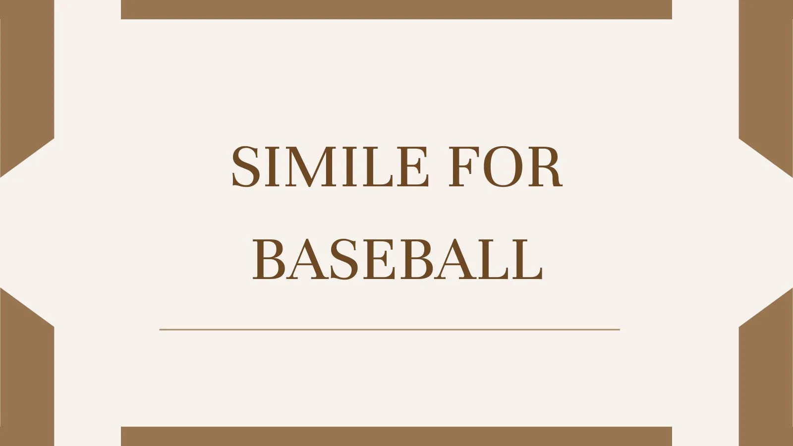 Simile for Baseball