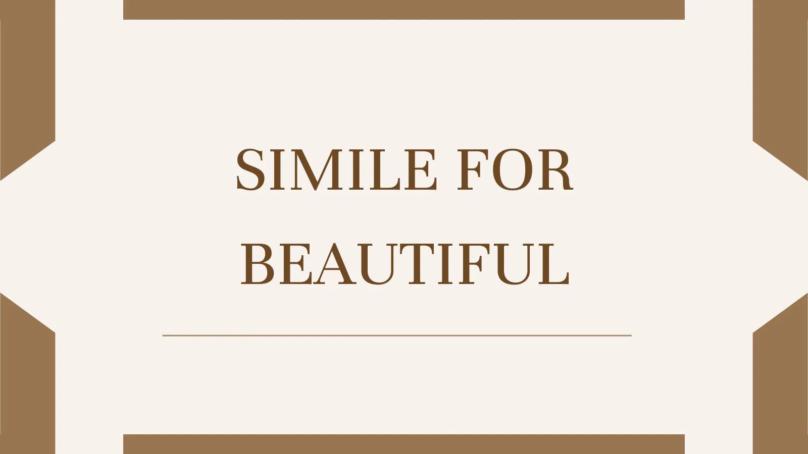 Simile for Beautiful