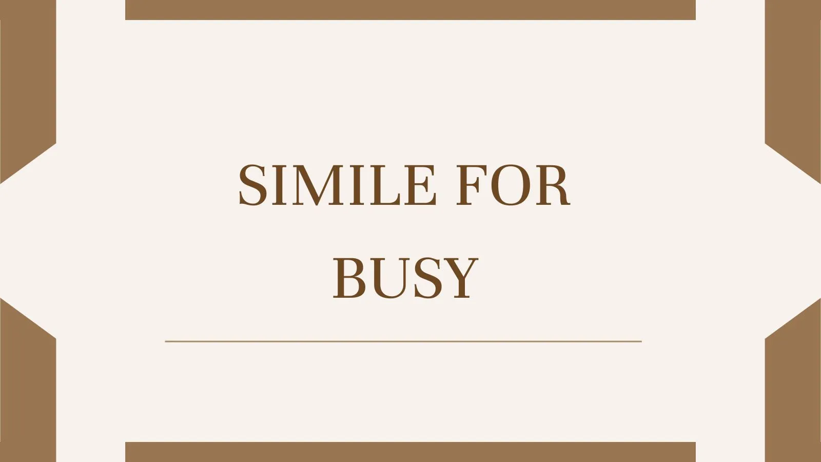 Simile for Busy