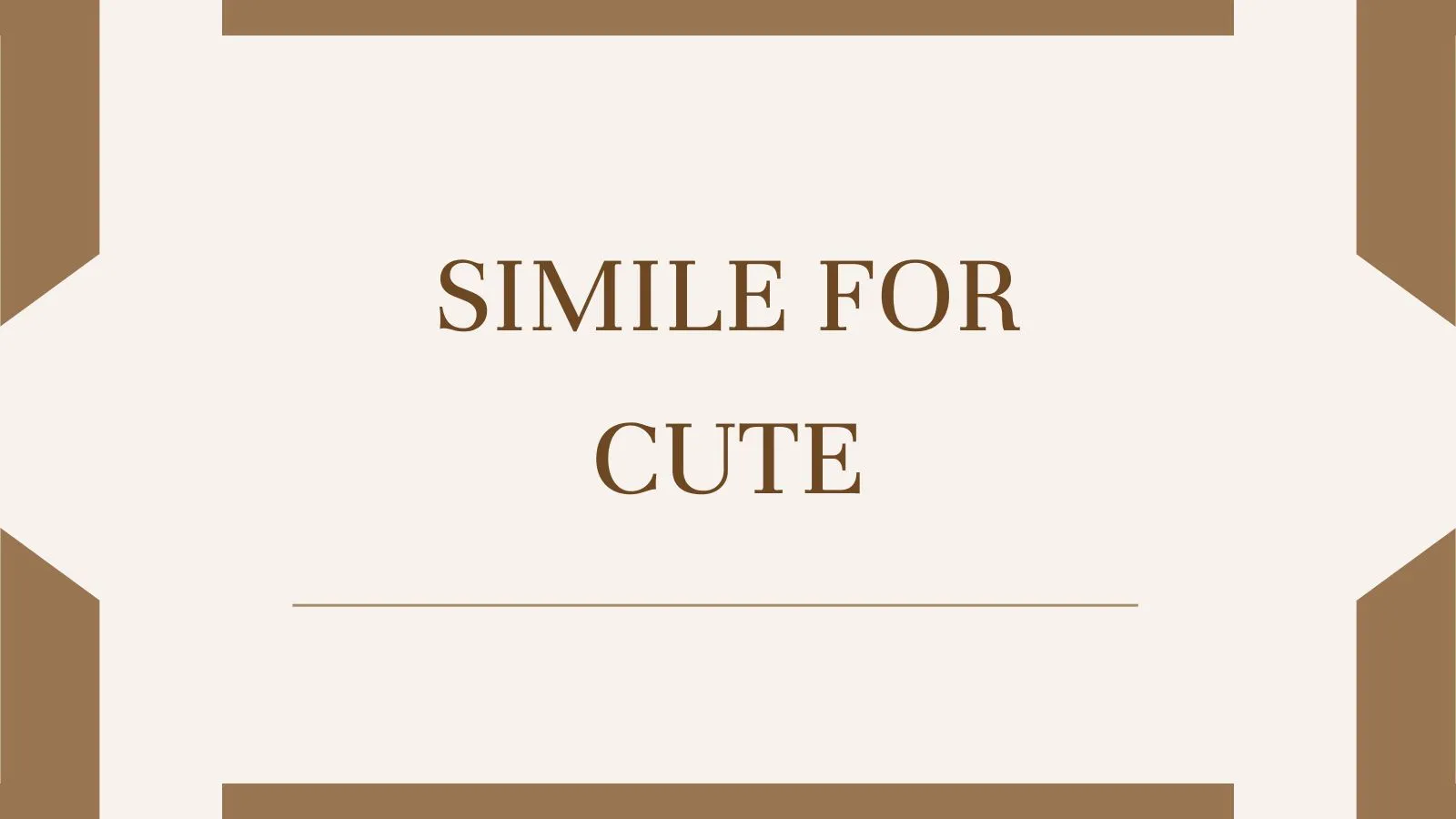 Simile for Cute