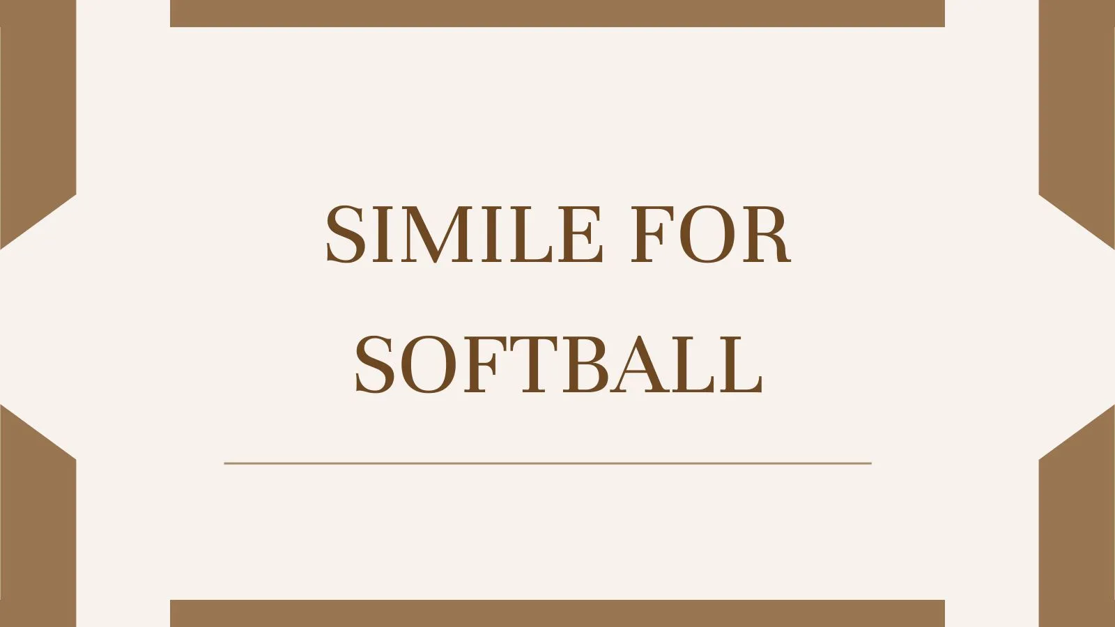 Simile for Softball
