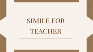 Simile for Teacher