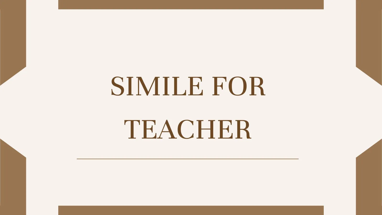 Simile for Teacher