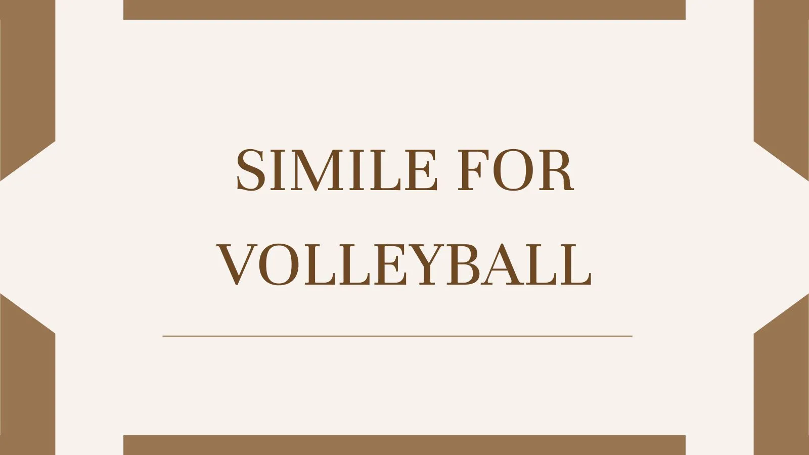 Simile for Volleyball