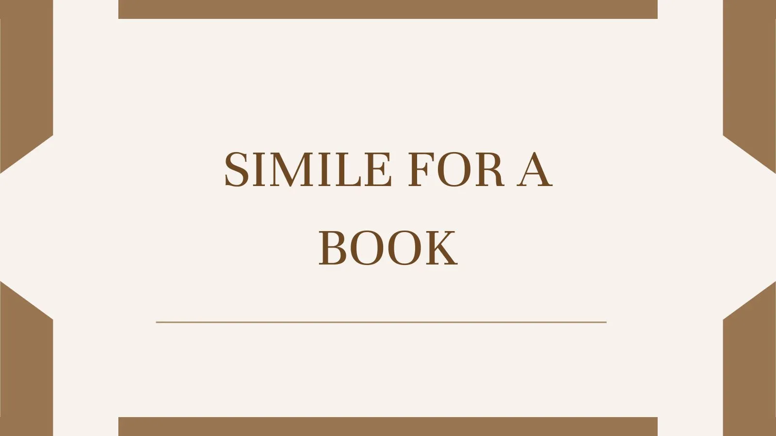 Simile for A Book