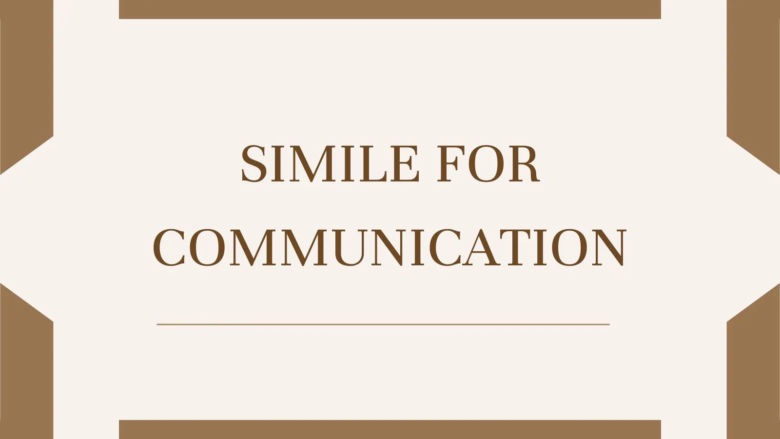 Simile for Communication