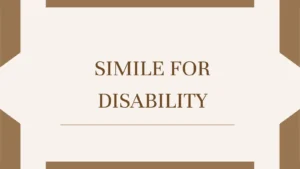 Simile for Disability