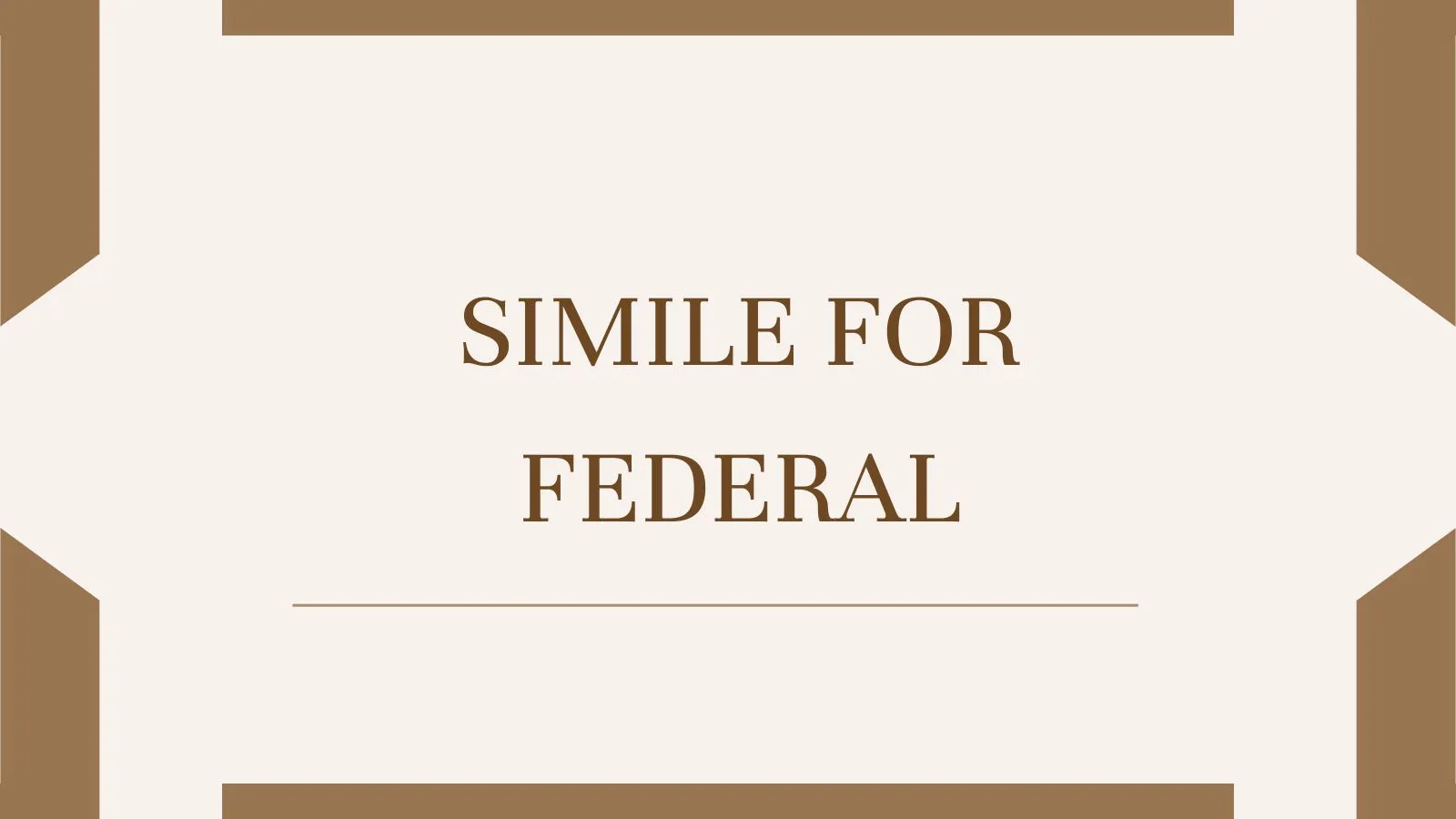 Simile for Federal