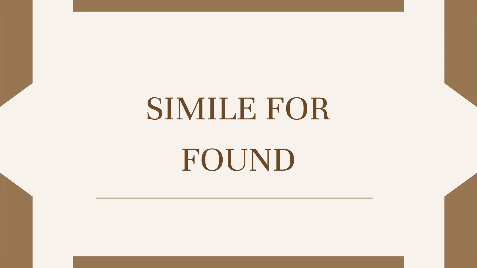 Simile for Found