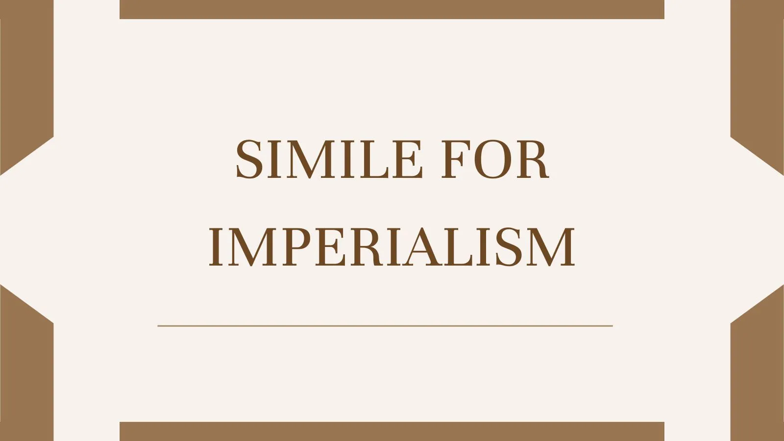 Simile for Imperialism