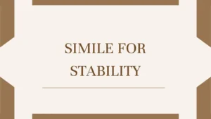 Simile for Stability